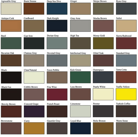 Concrete Caulk and Joint Filler Color Chart - Cheetah Floor Systems, Inc.