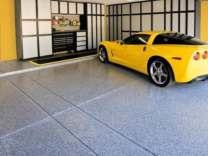 ARMOUR® Chip™ Polyaspartic Concrete Floor Coating in Cleveland, OH by Cheetah Floor Systems, Inc.