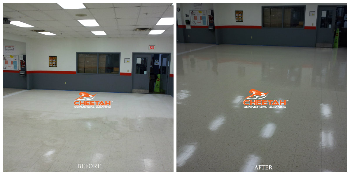 VCT Floor Stripping and and Waxing in Eastlake, Ohio. 