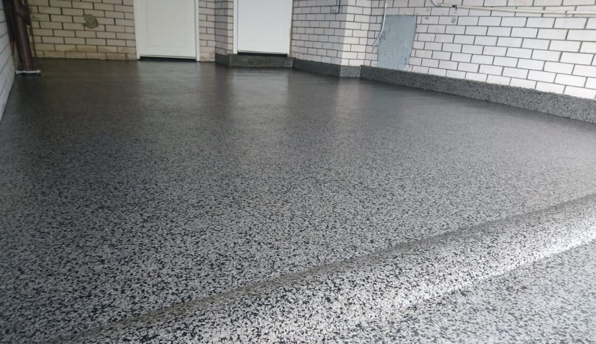 Polyaspartic Concrete Floor Coating in Akron, OH. 