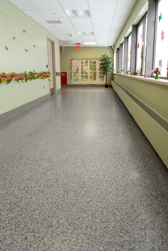 School Concrete Floor Coating in Cleveland, Ohio.