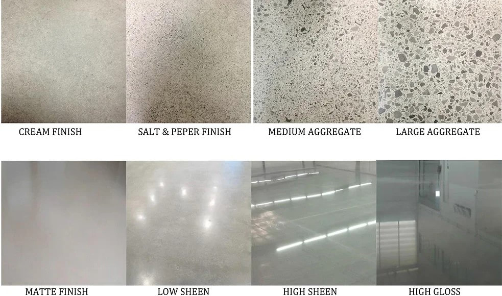 Concrete Polishing Finishes and Aggregate Exposure Levels - Cheetah Floor Systems, Inc.