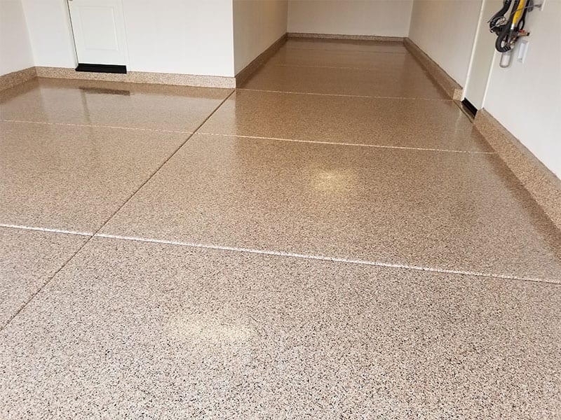 Polyaspartic Epoxy Chip Flooring in Broadview Heights, Ohio - Cheetah Floor Systems, Inc.