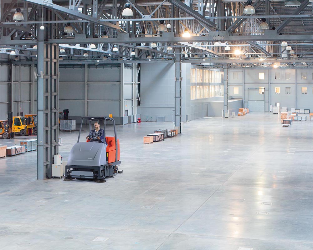 Post - Construction Industrial Warehouse Floor Sweeping and Cleaning in Cleveland, OH
