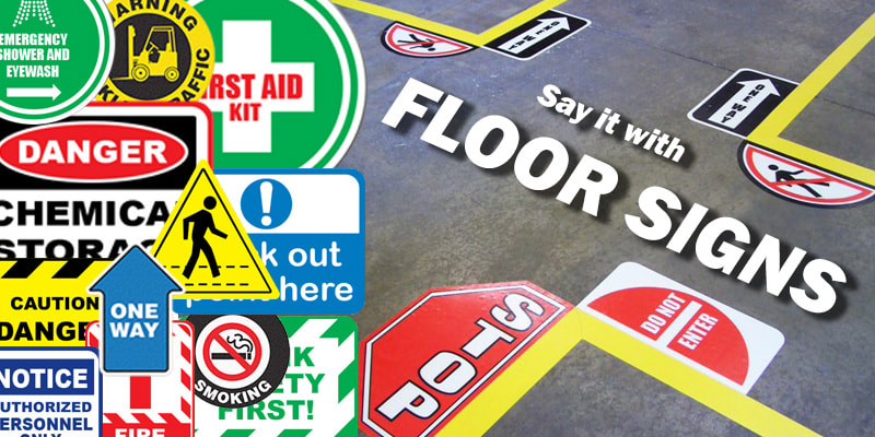 Warehouse Safety Floor Signs in Cleveland, OH - Cheetah Floor Systems, Inc.